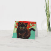 Van Gogh Zwarte Kat Rode Bloemen (Achterkant)