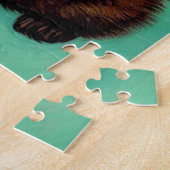 Van Gogh Zwarte Kat Rode Bloemen Legpuzzel (Zijkant)