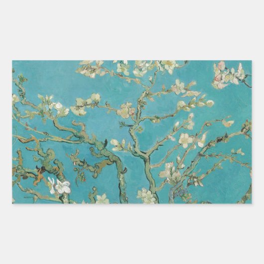 Van gogh's Almond Blossom Rechthoekige Sticker (Voorkant)