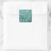 Van gogh's Almond Blossom Vierkante Sticker (Tas)