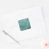 Van gogh's Almond Blossom Vierkante Sticker (Envelop)
