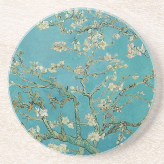 Van gogh's Almond Blossom Zandsteen Onderzetter (Voorkant)