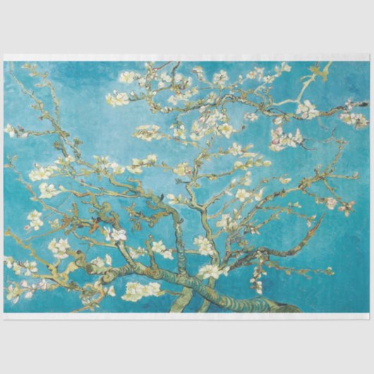 Van Gogh's Amandelbloesem Print Tissuepapier (Voorkant)