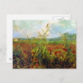 Van Gogh's beroemde schilderij, Green Corn Stalks Briefkaart (Voorkant / Achterkant)