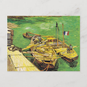 Van Gogh's beroemde schilderij, Rhone Boats, 1888 Briefkaart