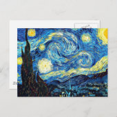 Van Gogh's beroemde schilderij, Sterrennacht Briefkaart (Voorkant / Achterkant)