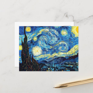 Van Gogh's beroemde schilderij, Sterrennacht, Feestdagenkaart