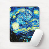 Van Gogh's beroemde schilderij, Sterrennacht Muismat (Met muis)