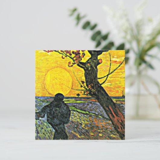 Van Gogh's beroemde schilderij, The Sower (Staand voorkant)