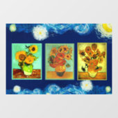 Van Gogh's beroemde zonnebloemen Raamsticker (Vel)