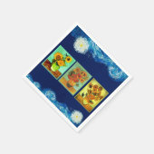 Van Gogh's beroemde zonnebloemen Servet (Hoek)