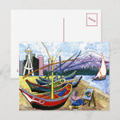 Van Gogh's Boats Briefkaart (Voorkant / Achterkant)