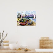 Van Gogh's Boats Poster (Keuken)
