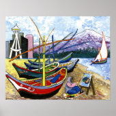 Van Gogh's Boats Poster (Voorkant)