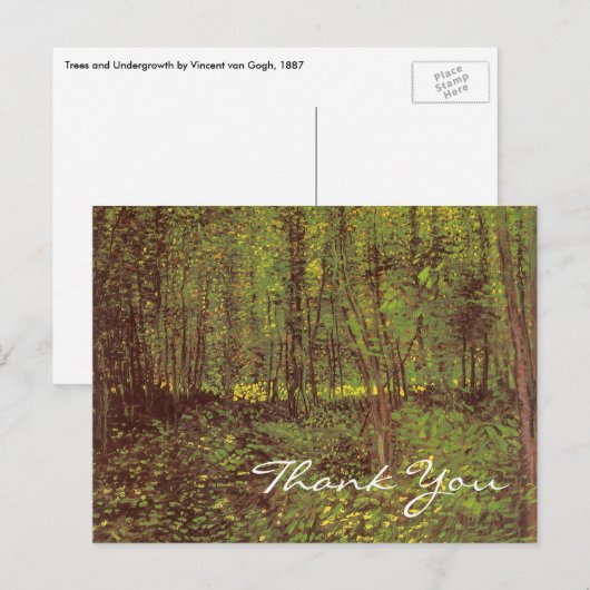 Van Gogh's bomen en ondergroei Briefkaart (Voorkant / Achterkant)