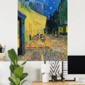 Van Gogh's Cafe Terrace bij nacht Poster (Thuiskantoor)