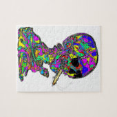 Van Gogh's Calavera Skull Smoking Cigarette Legpuzzel (Horizontaal)