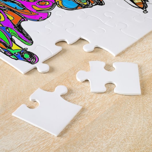 Van Gogh's Calavera Skull Smoking Cigarette Legpuzzel (Zijkant)