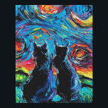 van Goghs Cats |Cat Lover Imitatie Canvas Print<br><div class="desc">Professioneel design, rich pictures, bright codez, clear fonts, easy to read. Het vivid picture and single decoration style of hanging flags can well reflect your taste in life.Made of high-quality canvas polyester-cotton material, strong and duurzaam. The picture is clearly printed on the advanced canvas. The top stick and rope have...</div>