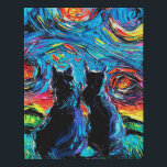 van Goghs Cats |Cat Lover Imitatie Canvas Print<br><div class="desc">Professioneel design, rich pictures, bright codez, clear fonts, easy to read. Het vivid picture and single decoration style of hanging flags can well reflect your taste in life.Made of high-quality canvas polyester-cotton material, strong and duurzaam. The picture is clearly printed on the advanced canvas. The top stick and rope have...</div>