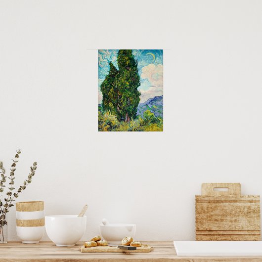 Van Gogh's Cypresses Poster (Keuken)