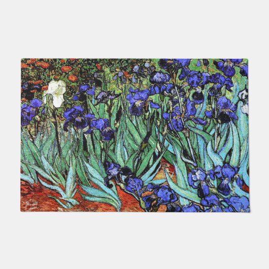 Van Goghs De Irisse Flowers Floral Doormat Deurmat (Voorkant)