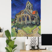 Van Gogh's De Kerk bij Auvers Poster (Thuiskantoor)