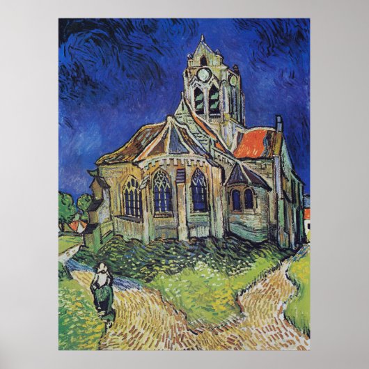 Van Gogh's De Kerk bij Auvers Poster (Voorkant)