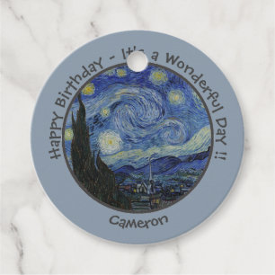 Van Gogh's De Sterrennacht Party Items Collectie Bedankjes Labels