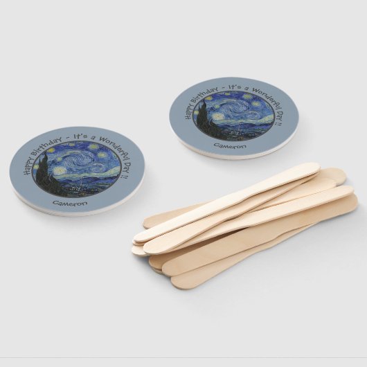 Van Gogh's De Sterrennacht Party Items Collectie Handwaaier (Niet-gemonteerd)