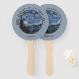 Van Gogh's De Sterrennacht Party Items Collectie Handwaaier