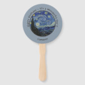 Van Gogh's De Sterrennacht Party Items Collectie Handwaaier (Voorkant)