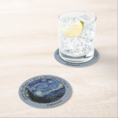 Van Gogh's De Sterrennacht Party Items Collectie Ronde Kartonnen Onderzetter (Insitu)