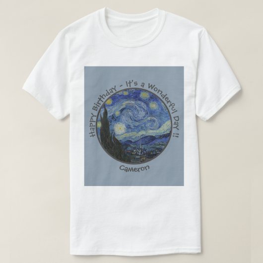 Van Gogh's De Sterrennacht Party Items Collectie T-shirt (Design voorkant)