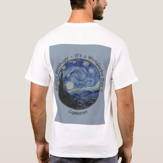 Van Gogh's De Sterrennacht Party Items Collectie T-shirt (Achterkant)