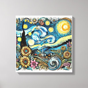 Van Goghs droomlandschap canvas kunst wand