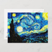 Van Gogh's famous painting, Starry Night Briefkaart (Voorkant / Achterkant)