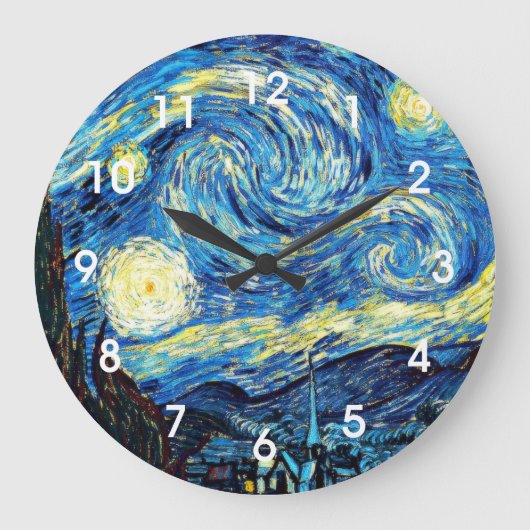 Van Gogh's famous painting, Starry Night, Grote Klok (Voorkant)