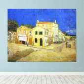 van Gogh's Gele House (Vincent's house in Arles) Canvas Afdruk (Insitu (Houten vloer))