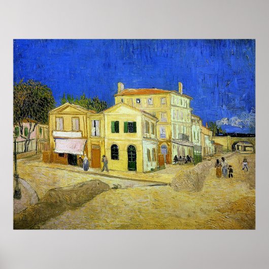 van Gogh's Gele House (Vincent's house in Arles) Poster (Voorkant)