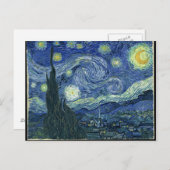 Van Gogh's het Briefkaart van de Sterrennacht (Voorkant / Achterkant)
