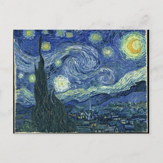 Van Gogh's het Briefkaart van de Sterrennacht (Voorkant)