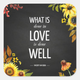 Van Goghs inspirerende liefdescitaat Sticker Seal