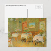 Van Gogh's Interior of a Restaurant Briefkaart (Voorkant / Achterkant)