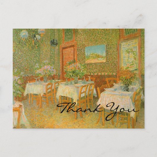 Van Gogh's Interior of a Restaurant Briefkaart (Voorkant)