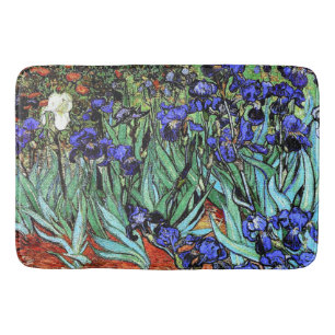 Van Goghs Irise Flowers Floral Garden Bath Mat