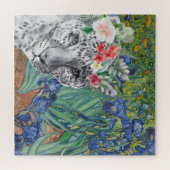 Van Gogh's Irises en Fancy Leopard Legpuzzel (Horizontaal)