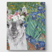 Van Gogh's Irises en Fancy Llama Fotoplaat (Voorkant)