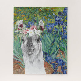 Van Gogh's Irises en Fancy Llama Legpuzzel