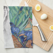 Van Gogh's Irises en Fancy Llama Theedoek (Quarter Fold)